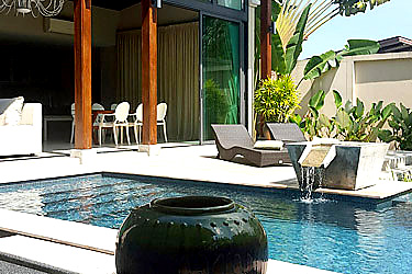 Pool, Waterfall and Fish Pond Area